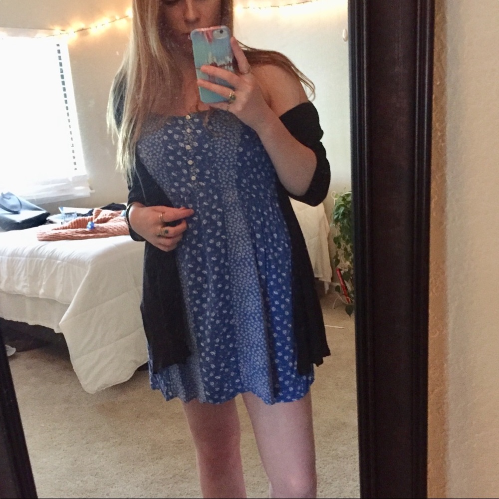Blue floral dress